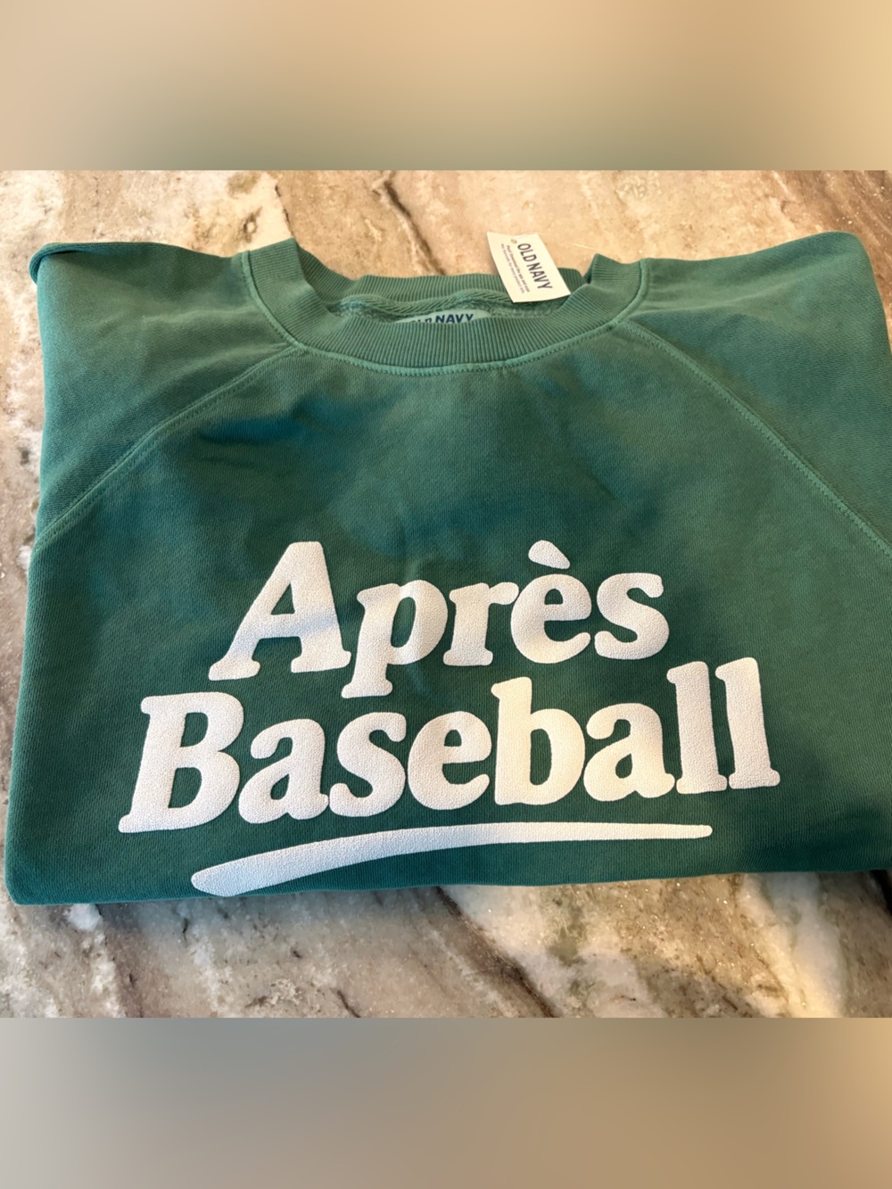 Old Navy Green Raglan Crewneck Sweatshirt - size small